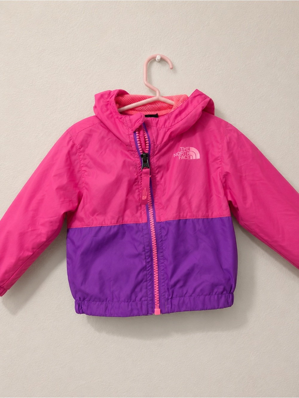 The North Face Pink and Purple Infant Hooded Jacket 3-6 months